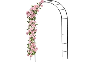 Gardebruk® Garden Arbour Decorative Flower Arch for Ivy, Flowers, Roses, Climbing Plants, Balloons | Powder Coated Steel Metal Frame | Weddings, Parties, Events | 240x140cm