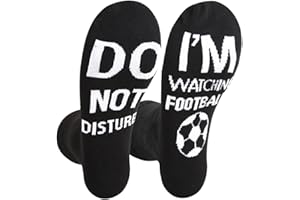 Dekzked Do Not Disturb I'm Watching Football Socks,Funny Socks Novelty Gifts for Men,Women,Teenager,Husband,Dad,Son,Football Lovers