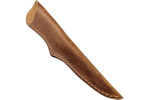 HiyyFloy Straight Knife Cowhide Leather Sheath Cow Leather Knife Cover Portable Knife Sheath Waterproof Leather Sheath Case Bag
