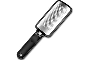 Lime à pieds a Raspe professionnelle, réparateur de pieds en acier inoxydable, dissolvant de callosités, exfoliation des peaux mortes (le noir)