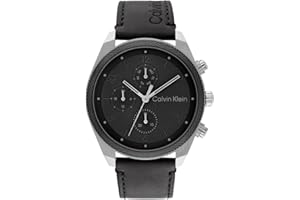 Calvin Klein Orologio analogico multifunzione al quarzo da uomo Collezione IMPACT con cinturino in acciaio inossidabile o in pelle