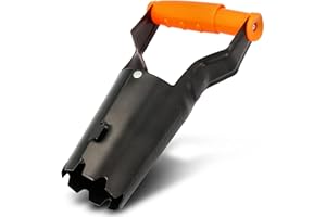 INSTALGURU BRADAS® - Piantana per bulbi di fiori DE LUXE, Ø 6 cm-9 cm, automatica per piante a cipolla in acciaio con meccanismo automatico e scala di profondità, manico automatico, attrezzi da giardino