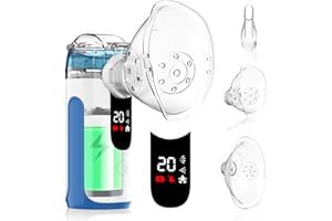 Nebulisateur Medical Portable Rechargeable - LIFOCI Aerosol Medical pour Adultes et Enfants, Inhalateur Electrique avec Contrôle Manuel Économiseur de Médicament, Batterie 1200mAh, 3 Modes (Bleu)