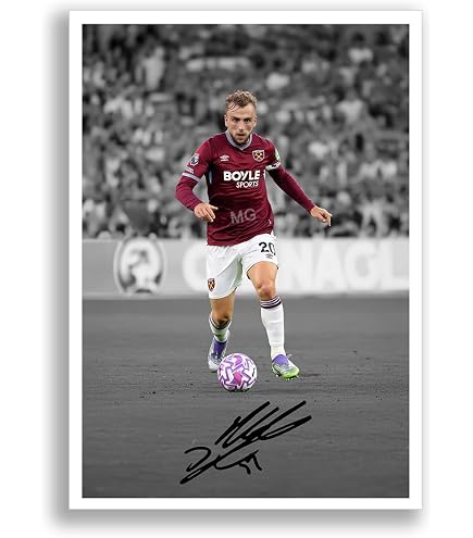 Jarrod Bowen Back Signed West Ham United 2023-24 Away Shirt In Classic Frame Jarrod Bowen Back Signed West Ham United 2023-24 Away Shirt In Classic Frame