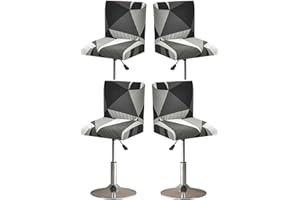 ZZDZW Coprisedia da Bar 2/4/6 Pezzi Coprisgabello da Bancone da Pub Coprisgabelli Cucina con Schienale, Fodere Antipolvere Lavabili Elastiche per La Cucina della Sala da Pranzo Copertura Sgabello da Bar ( C