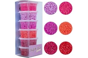 La Manuli Perline da Stirare Rosso Rosa - 3000 Pezzi 5mm - Perline a Fusione per Bambini, Accessori per Creazione Gioielli Fai da Te