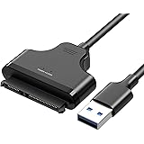USB 3.0 Zu SATA Adapter Konverter für 2,5 Zoll Festplatten Laufwerke SSD/HDD, 20cm, Unterstützt UASP…