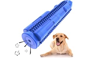 HETOO Dog Toothbrush, Puppy Teeth Cleaning Chew Toys Durable Natural Rubber Dog Brushing Stick Dental Care Bones for Dogs Bite Resistant