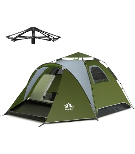 Outdoor Zelt Familie Pop Up Zelt 4-5 Personen - Automatisches Wurfzelt In 3  Sekunden, Wasserdicht & Sonnenschutz, Leichtes Familien Camping Zelt Fr  Outdoor Abenteuer