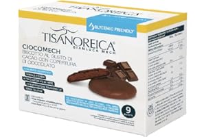 Gianluca Mech - Ciocomech Biscotti al Cacao Senza Glutine Ricoperti di Cioccolato Fondente Glycemic Friendly - 117g