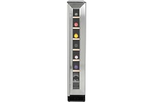 Willow W15WCSS 20L Under Counter Wine Fridge/Wine Cooler, 4* Rating, Digital Display with Touch Control, Ventilated Cooling, 2 Years Warranty - Stainless Steel
