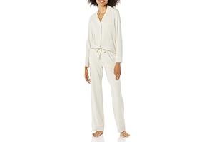 Amazon Essentials Women's Cotton Modal Long-Sleeve Shirt and Full-Length Bottom Pyjama Set