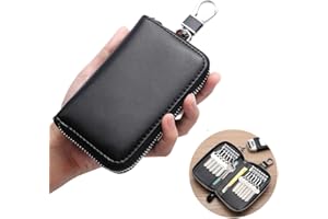 Norhogo Portachiavi in Pelle Per Uomo e Donna, Portachiavi Pelle Borsellino Portachiavi, Unisex Portafoglio Chiave Auto Portafogli con 12 Gancio