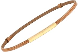 VONMELLI Cintura Donna Pelle Regolabile con Dorata Cinture Vita Alta, Elegante Cintura Donna Sottile per Vestito Cappotto Jean