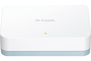 D-Link DGS-1005D 5-Port Gigabit Desktop Switch, Hub, Internet Splitter, Fanless, Plug and Play - UK Model