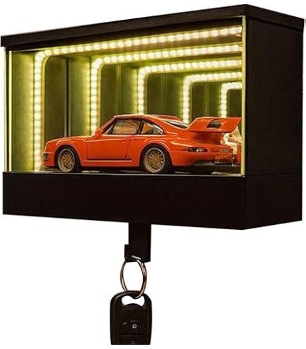 Porte-clés De Garage De Voiture Avec Porte Ouvrable, Porte-clés Amusant