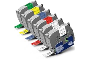 ‎LABELWELL 6x Labelwell kompatibel Schriftband für Brother TZ Tape 18mm TZe-241 TZe-141 TZe-441 TZe-541 TZe-641 TZe-741 für Brother Ptouch Bänder PT-D400 PT-P710BT PT-D400VP PT-D600VP PT-P750W PT-D450VP PT-P700