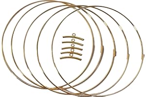 [Lerpwige] 5pcs Metal Craft Hoop Rings Wreath Craft Open Rings for Making Wedding Decoration Wreath Decoration Dream Catcher Dream Catcher Circle Rings