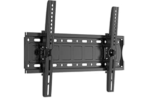 JXMTSPW Support Mural TV pour téléviseurs de 32 à 75 Pouces, réglage de l'inclinaison vers Le Haut et vers Le Bas, VESA Max 600x400 mm Charge 70 kg, 40 43 50 55 60 65 Pouces Rack Mural pour TV