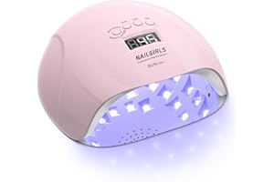 NAILGIRLS Lampade UV Per Unghie, 150W Portatile Lampada per Unghie Asciuga Smalto Fornetto Unghie per Manicure/Pedicure,Sensore Di Avvio Automatico Lampada Unghie LED UV,4 Modalità Timer Display LCD