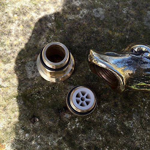 Antikas – Wasserhahn Drache Messing – Wasserspeier Drehgriff Wasserhahn für Gartenbrunnen - 3