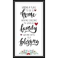YEESAM ART Stamped Cross Stitch Kit - 'Home Family Blessing' 11CT 44x82cm For Beginners