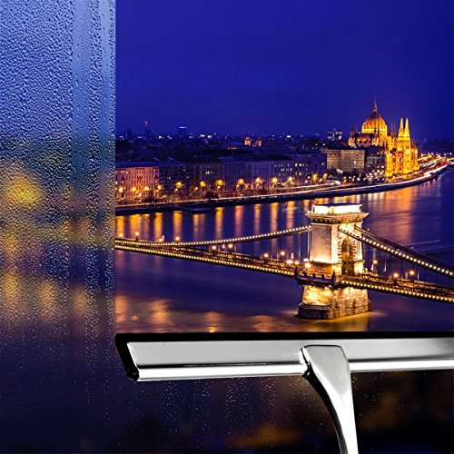 Baban Edelstahl Duschabzieher Scheibenwischer Glasfenster Squeegee mit Saugnapf für Auto Fliesen Spiegel Duschtüren und Fenster - 3