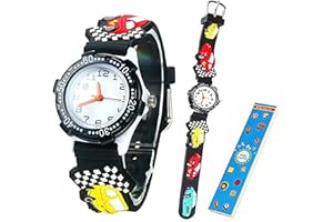 Anloo Toddler Kids Children Watch,3D Cute Cartoon Silicone Band Wristwatches Time Teacher Gifts Watches for Kids Girls Toddlers