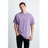 Grimelange River Erkek Oversize%100 Organik Pamuk &Ouml;rme T-shirt