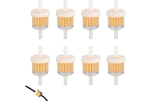 KMUQSHY 8 Pièces Filtre à Essence Universel 6mm, Filtre à Carburant Rapide de Haute Qualité Compatible avec Moteurs de Petites Véhicules, pour Moto, Scooter, Quad, Générateur, Tondeuse à Gazon, Voiture
