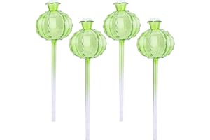PZJFH 4Pcs Plant Watering Globes, Cactus Self Watering System for Plants, Glass Indoor Plant Watering Devices, Automatic Irrigation Planter Insert, for Indoor Outdoor Plants