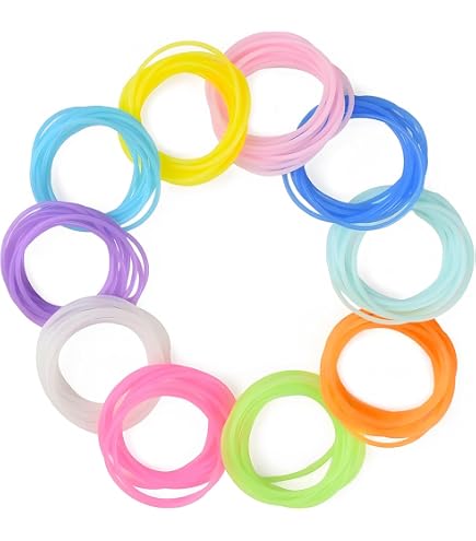 Lot De 100 Élastiques à Cheveux En Silicone Souple Multicolore - Pour Femmes Et Filles - Cravates Et Bracelets