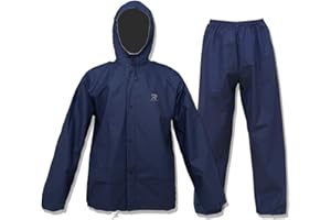 ZOEGO Traje de lluvia ultraligero para hombres, mujeres, impermeable, protector de lluvia con pantalones, 2 piezas