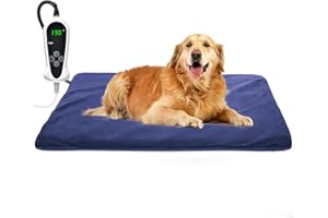 RIOGOO Pet Heating Pad Large, 22 x 18 Inch Dog Cat Heat Pad Electric Heating Pad for Dogs and Cats Indoor Heat Mat with Automatic Shut-Off (32 x 20)