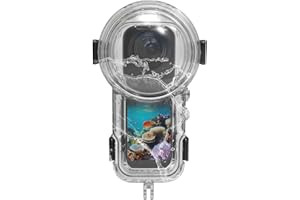 FOTOLEEY Funda Impermeable para Insta360 X5 - Carcasa de Buceo de 60 m, con Bolsa de Transporte e Inserciones antivaho - para esnórquel, natación, Surf - Protección a Prueba de Golpes y Fugas para cámara de