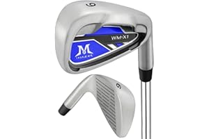 MAZEL Hierro de golf individual para hombre, hierro individual para palos de golf, juego de hierro de golf 1-2-3-4-5-6-7-8-9-PW-SW, cuña de lanzamiento, cuña de arena con eje de acero para golfistas diestros