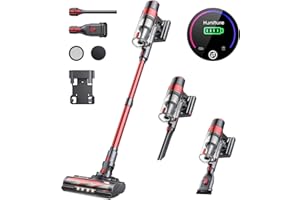 HONITURE 2024 Aspirateur Balai sans Fil, 38KPA/450W Aspirateur Balai Puissant et Silencieux, Batterie Amovible 55Mins, Aspirateur sans Fil S13 Pro Écran LCD pour Parquet, Moquettes, Poils d'animaux