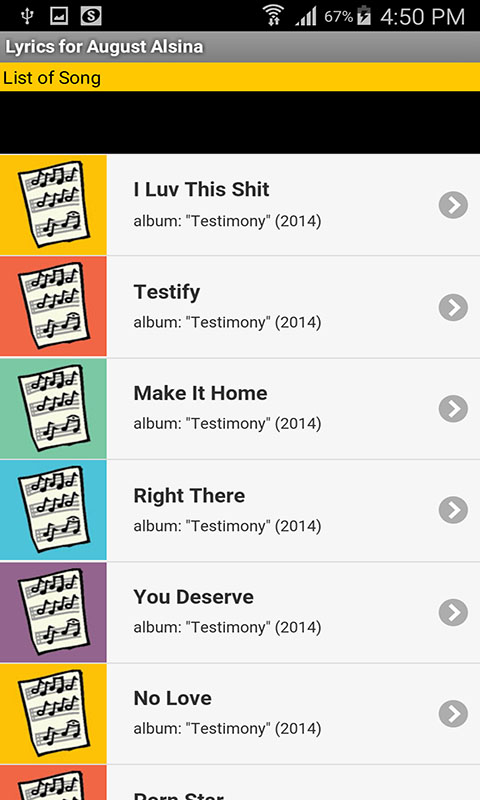 Lyrics For August Alsina Amazon De Apps Fur Android amazon de