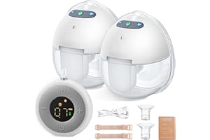 VAYOTOY Tiralatte Elettrico, Tiralatte Indossabile con Controller Wireless a Display LCD, 2 Modalità e 9 Livelli di Tiralatte a Mani Libere per Uso Interno ed Esterno, 2 Confezioni