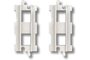 JFB Toys for Kids 40 gerade Gebogene Kurven Gleise Schienen Eisenbahn Zug (kompatibel zu Lego Duplo Eisenbahn) (40 gerade Gleise)