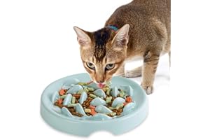 LIONWEI LIONWELI Slow Feeder Cat Bowl,Melamine Fun Interactive Feeder Bloat Stop Puzzle Cat Bowl Preventing Feeder Anti Gulping Healthy Eating Diet Pet Dog Slow Feeding Bowls Against Bloat, Indigestion and Obesity