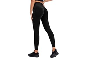 RIOJOY Scrunch Butt Leggings Damen High Waist Seamless Push Up Booty Leggins Hose für Sport Yoga Fitness Gym Workout