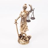 Ofistike 20cm Altın Rengi Adalet Heykeli Themis Biblosu
