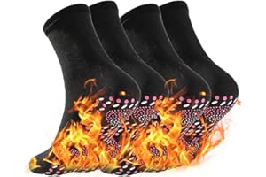 COMIOKE Calzini Riscaldati, Calze Autoriscaldanti, Calzini Magnetici, 2 Paia Calze Autoriscaldanti Tormalina, Calze Termiche per Uomo/Donna, in Tormalina per Campeggio, Escursioni, Ciclismo