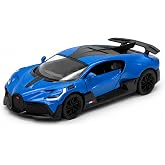 Kinsmart 1:38 Bugatti Divo &Ccedil;ek Bırak Metal Model Araba, A&ccedil;ılabilir Kapılı S&uuml;per Spor Ara&ccedil; KT5442D (MAVİ)