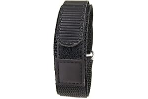 Minott Uhrenbänder RE-19135 Stoffband, Schwarz (20), Streifen