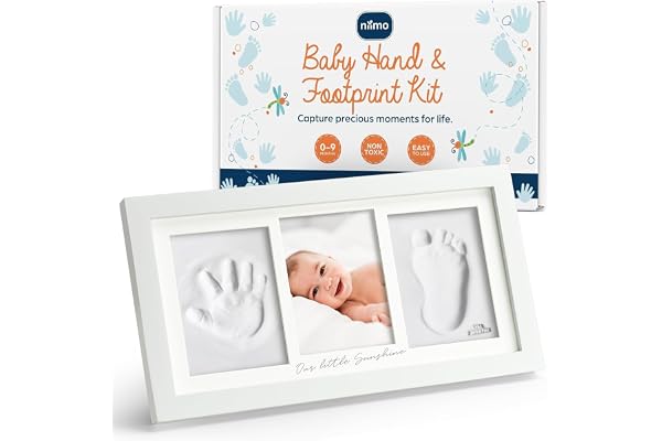 Niimo® Baby hand och fotavtryck kit - bläckfria lerutskrifter och fotoram
