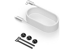 EVARY Câble Link 6 mètres, Transfert de Données PC à Haute Vitesse 5.0, Câble de Liaison USB 3.0 vers USB C pour Casque VR et Connexion PC de Jeu, Compatible avec Quest2/Pico 4 Accessoire et PC/Steam VR.