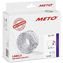 Prijstang inktrol voor Meto Basic M, blister met 5 inktrollen