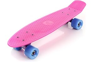 meteor Skateboard Mini Cruiser Retro Board Completo con Cuscinetti ABEC-7 e Ruote PU Ideale per Bambini Adolescenti e Adulti Ragazzo e Ragazza